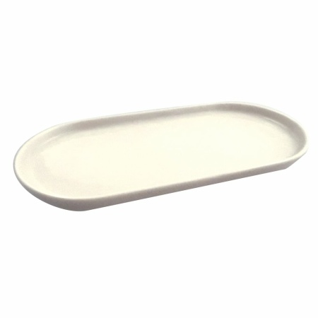Plat ovale blanc 22cm