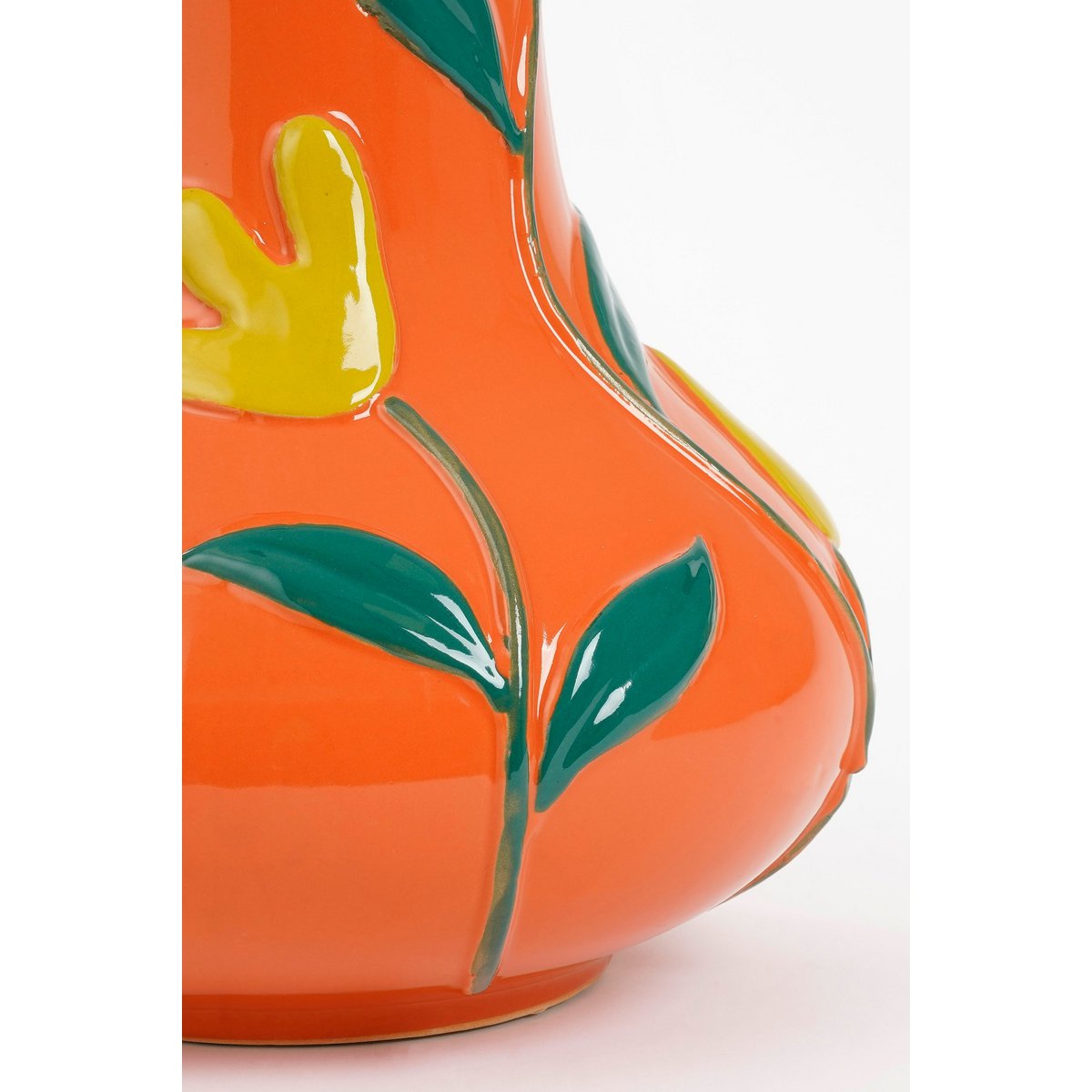 Ava Vaas - H30 x Ø25 cm - Keramiek - Oranje
