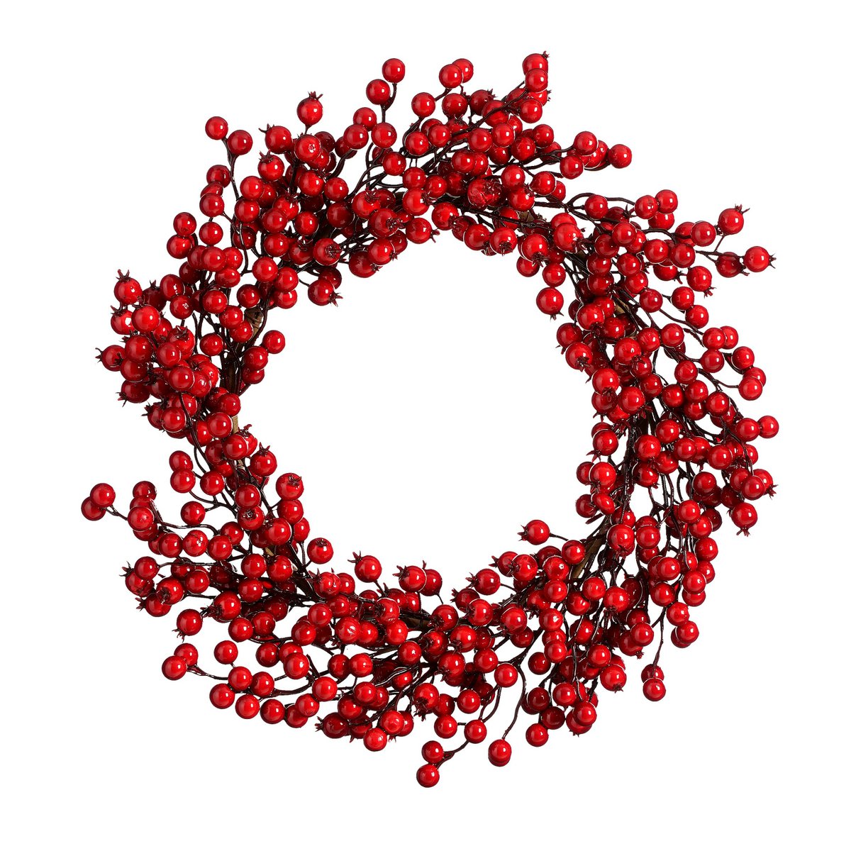 Kerstkrans Bessen - Ø50 cm - Foam - Rood