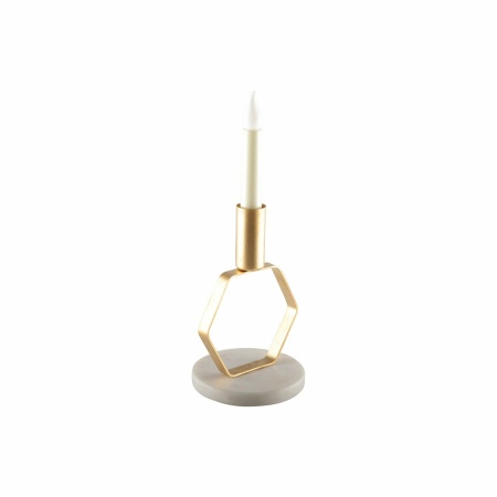 Mat ecoto gouden kandelaar marmersteun h.17 cm