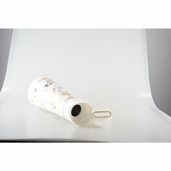 Marmeren isotherme koffiezetapparaat met gouden handgreep 1L