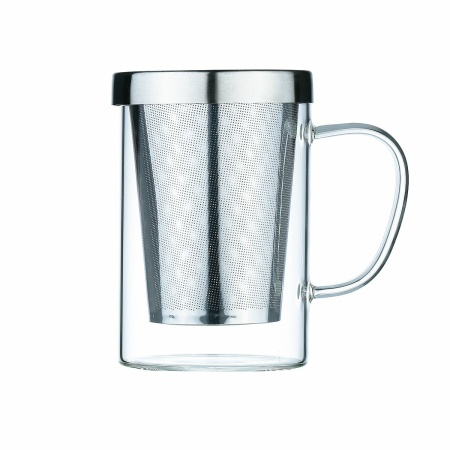 MOK 400ML MET DEKSEL EN ROESTVRIJSTALEN FILTER