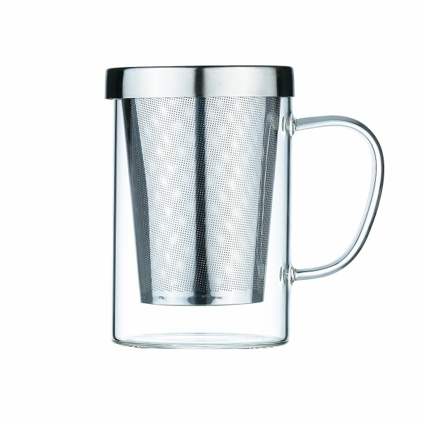 MOK 400ML MET DEKSEL EN ROESTVRIJSTALEN FILTER