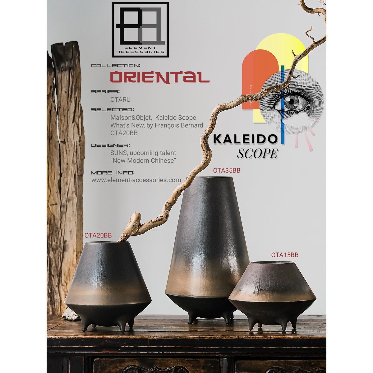 NewModern keramiek high-end design vaas/kom East+West OTA35
