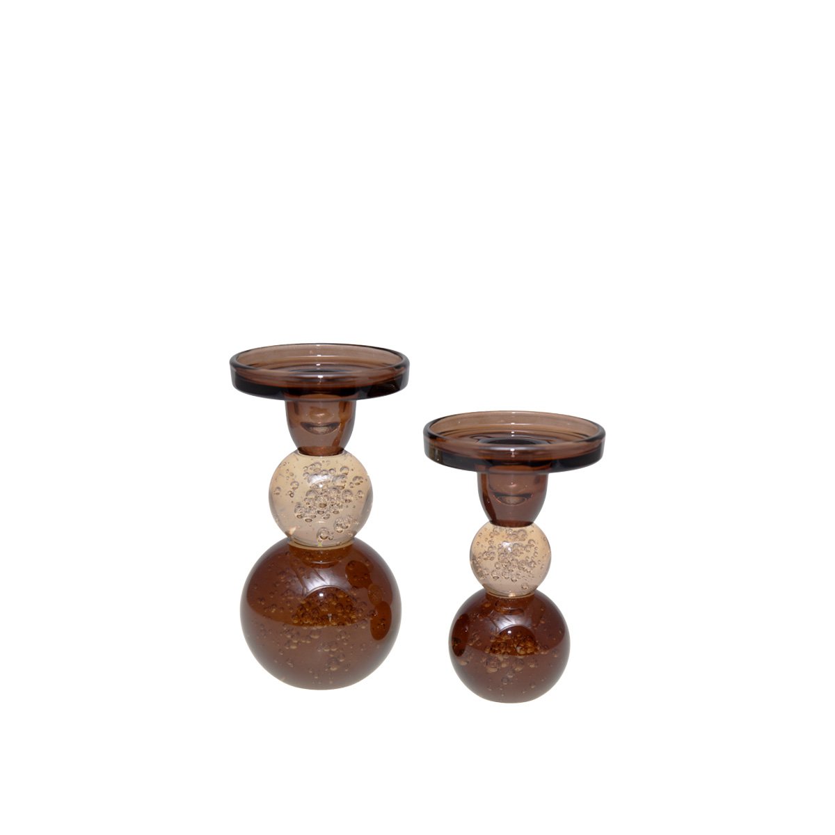 Moka en Amber Glass Bubbles 8.5x8.5x13cm
