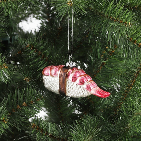 Kerst Ornament Sushi - L4 x B3 x H4 cm - Oranje
