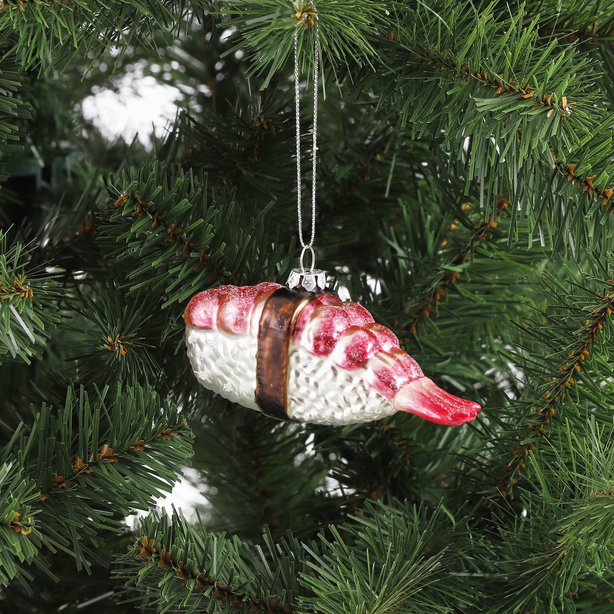 Kerst Ornament Sushi - L4 x B3 x H4 cm - Oranje