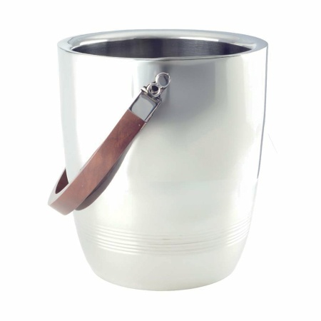 IJsemmer met dubbele muur met 19x19x24cm houten inham en deksel