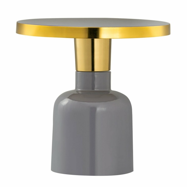 Bijzettafel rond ø 45 H 45 cm Decoratieve tafel Lampentafel Salontafel Glamtafel Metaal en email