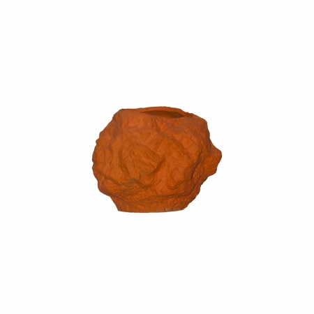 Keramiek vaas met rock look, in trendy oranje CHU20OR