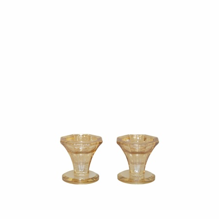 H5.5cm Amber Candlestick - veel van 2