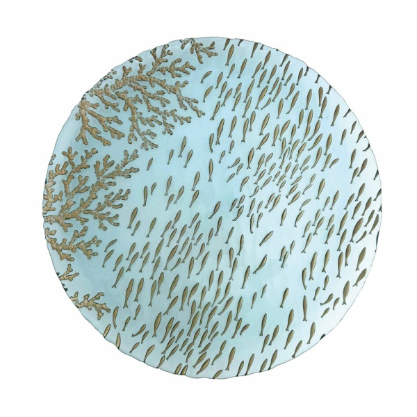 Wed Blue Presentation Plate 33x33x3cm