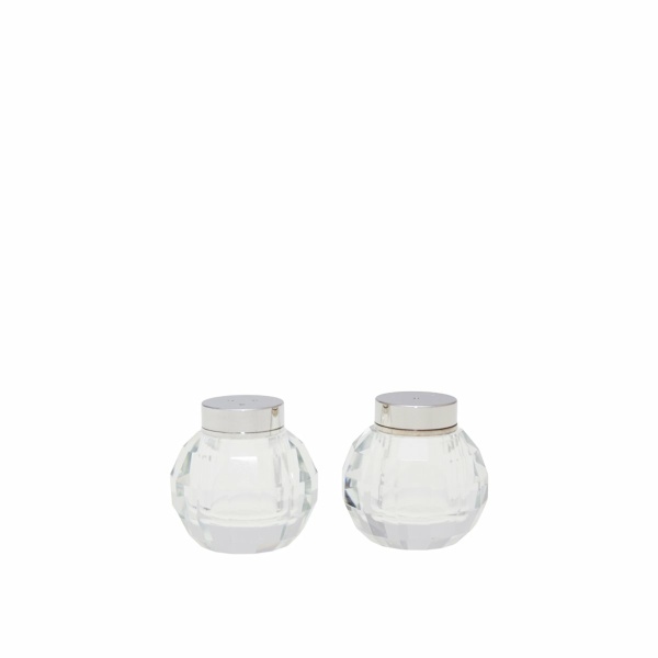 Kristal ronde zout shaker en peper