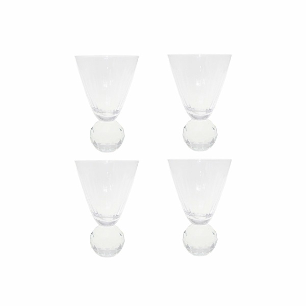 Wijnglazen met diamantvoet - veel van 4