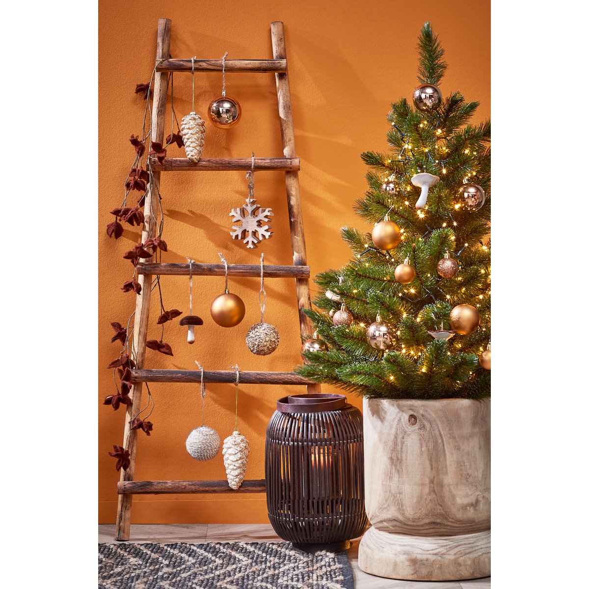 Decoratie Ladder - L29 x B49 x H119 cm - Bruin