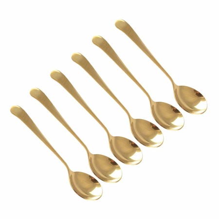 Gouden dessert lepels - veel 6