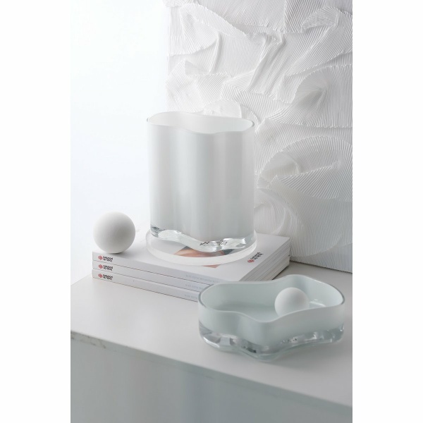 Nieuwe moderne design kom, bord, geïnspireerd door CORAL en Aalto, COR06WH