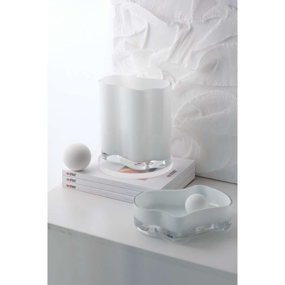 Nieuwe moderne design kom, bord, geïnspireerd door CORAL en Aalto, COR06WH