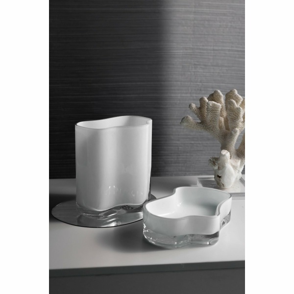Nieuw modern design grote kom of bord, geïnspireerd op CORAL en Aalto, COR08WH