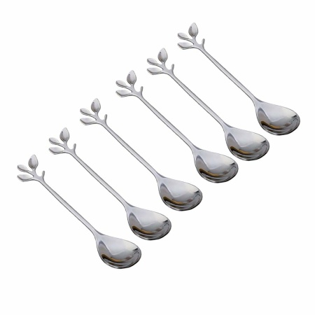 Zilver diverse bladeren dessert - veel van 6