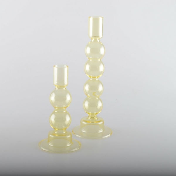 Gele bubbel kandelaars - veel 2