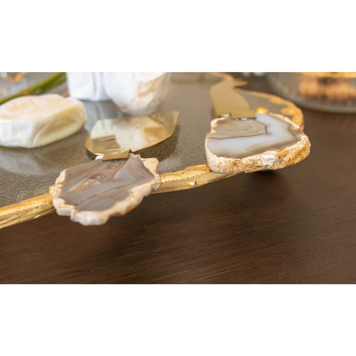 Stone Agate Beige Cheese Service - veel van 3