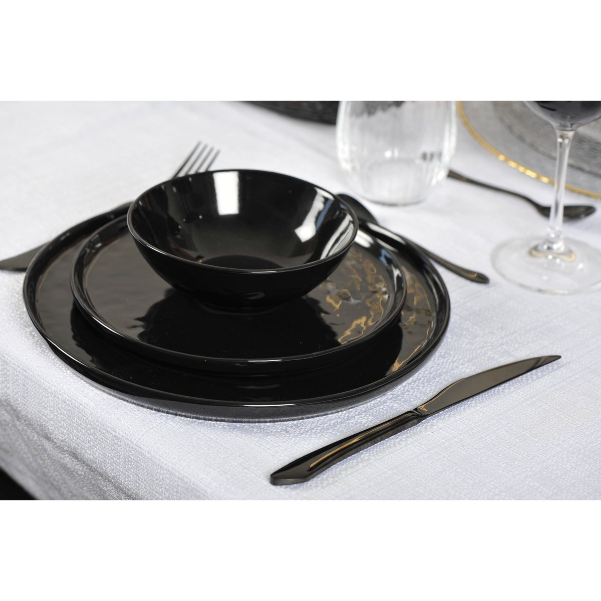 Huisvrouw 24 stuks zwart briljant