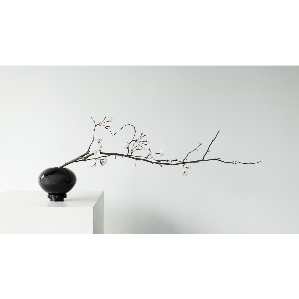 Vaas bolvorm innovatief design, zwart glas, RUD00_Luxury Edition
