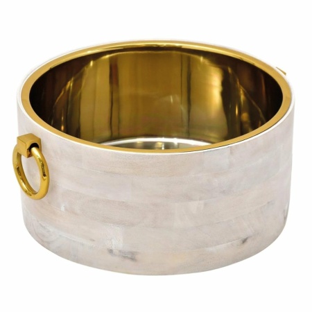 Wit hout hout champagne emmer 42x46x20cm