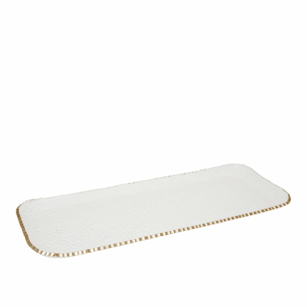 Rechthoekige vergulde rand in glas 37x15.5x2cm