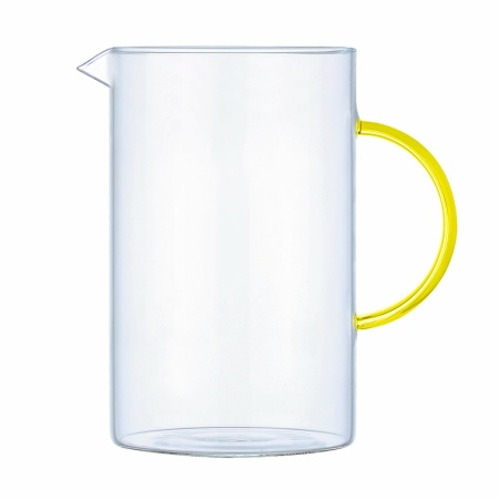 Glazen werper met gele handvat 1.5L