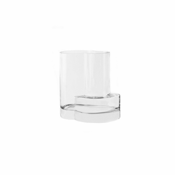 Glazen vaas van top innovatief design met constructivistische touch, FUSION 20 helder glas