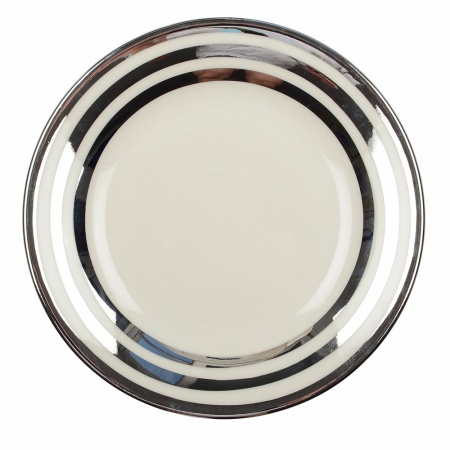 18 cm zilveren net drievoudige filet dessert