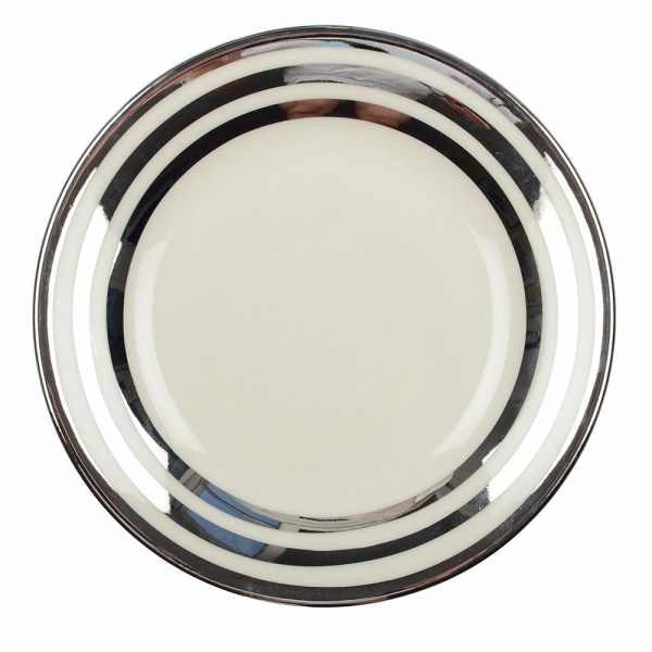18 cm zilveren net drievoudige filet dessert