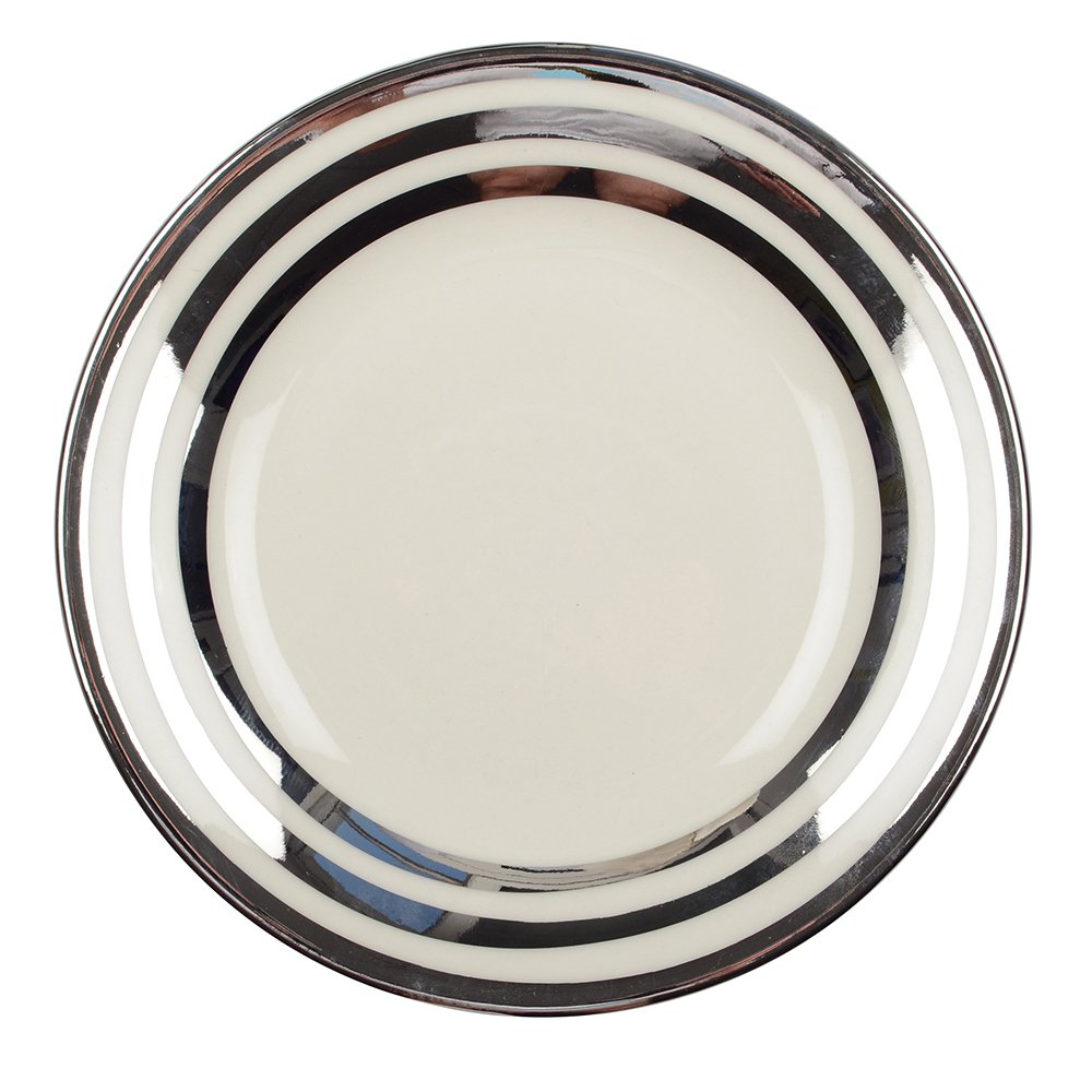 18 cm zilveren net drievoudige filet dessert