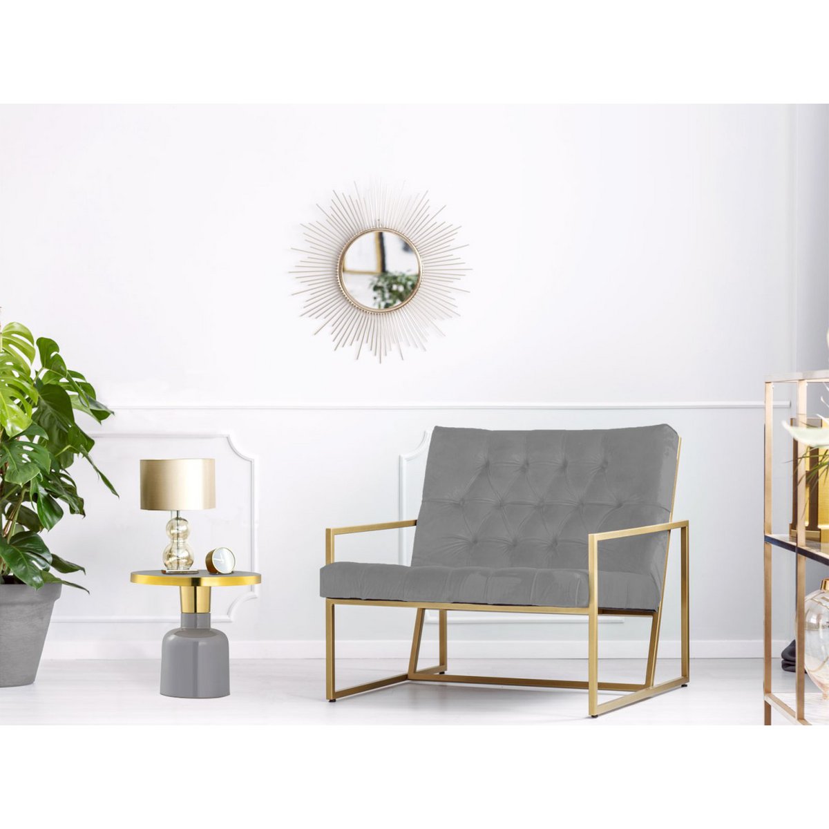 Bijzettafel rond ø 45 H 45 cm Decoratieve tafel Lampentafel Salontafel Glamtafel Metaal en email