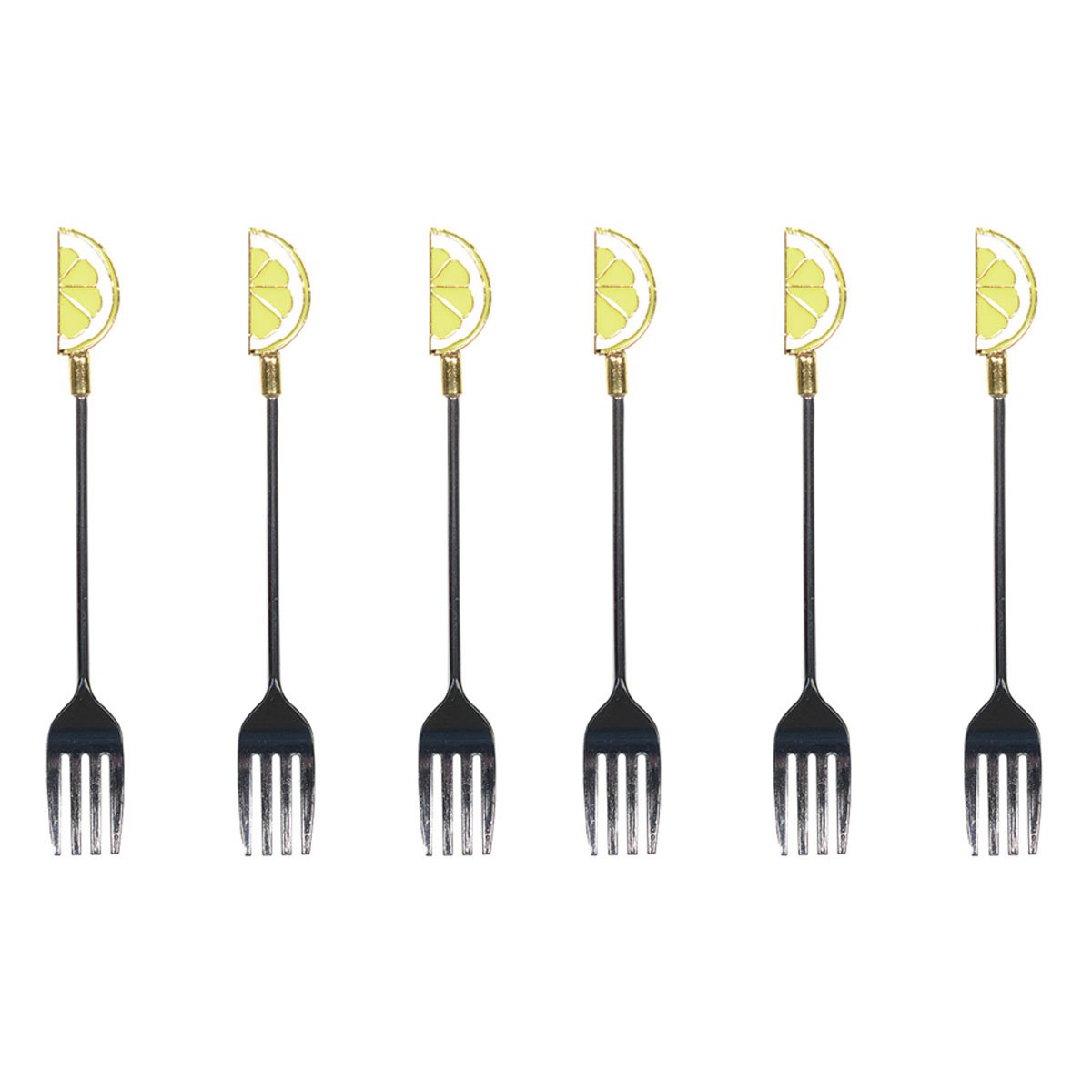 Lemon Dessert Forks - veel van 6