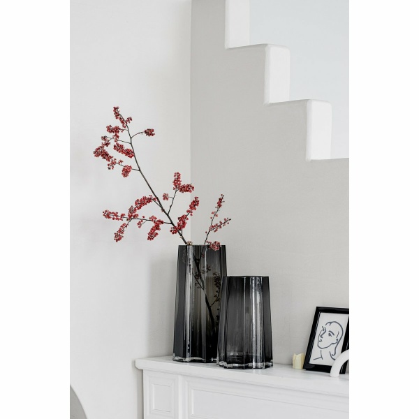Modern-Klassiek Luxe hoge vaas, stijlvol Belgisch design, LENOX 40 Grijs