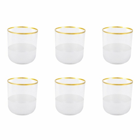 Nish vergulde waterglazen - veel van 6