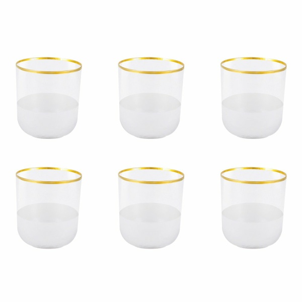 Nish vergulde waterglazen - veel van 6