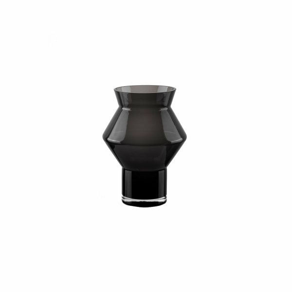 Moderne designvaas, trendy topseller, donkergrijs hoogwaardig glas, CUZ11GR