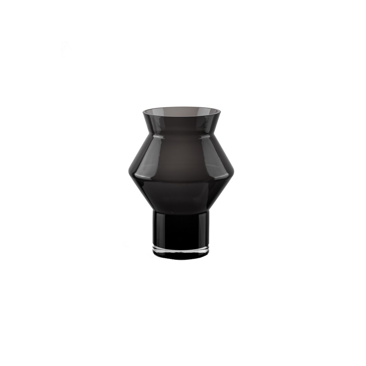 Moderne designvaas, trendy topseller, donkergrijs hoogwaardig glas, CUZ11GR