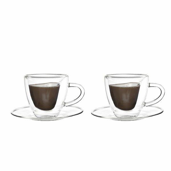 Dubbele wandbekers koffie in hart 150 ml - veel 2