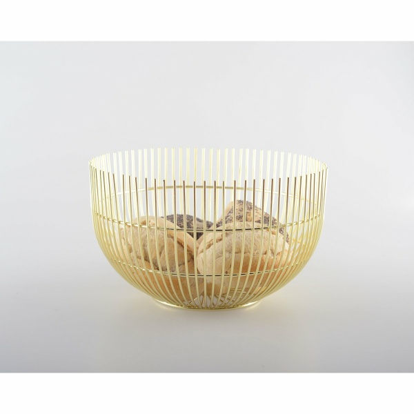 Gouden broodmand groot model 20x20x12cm