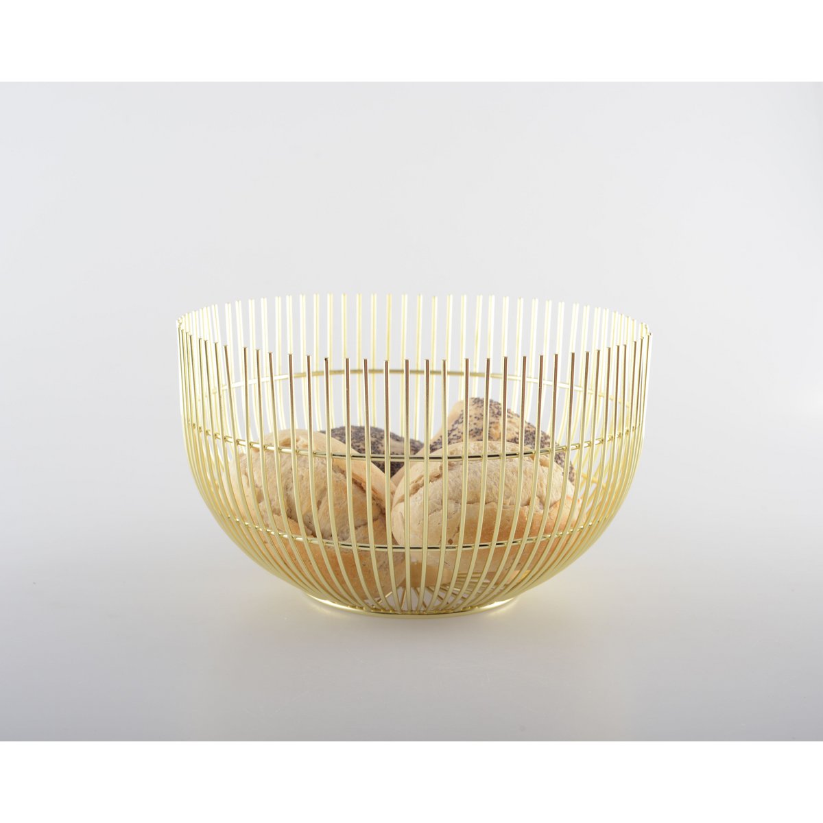 Gouden broodmand groot model 20x20x12cm