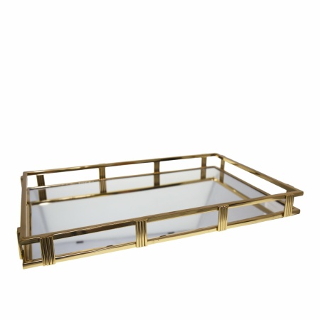Gouden rechthoekige spiegellade 56x36x5cm
