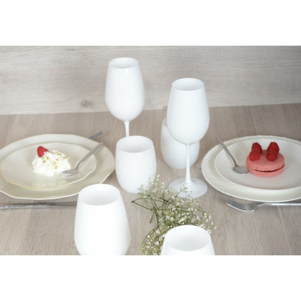 Rosa witte dessertplaat 20x20x2cm