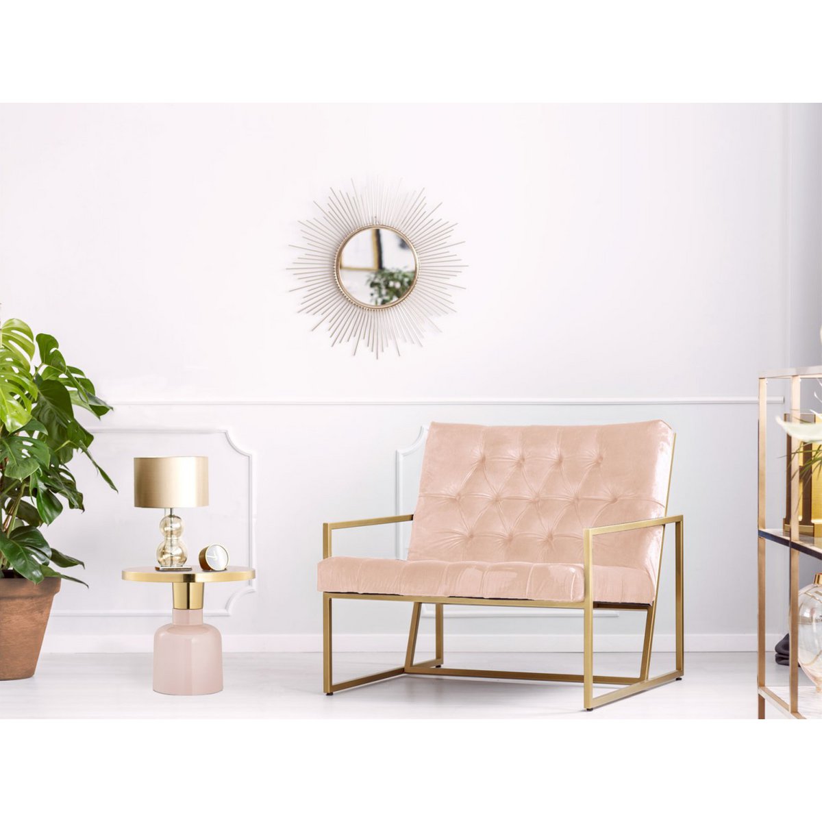 Bijzettafel rond ø 45 H 45 cm Decoratieve tafel Lampentafel Salontafel Glamtafel Metaal en email
