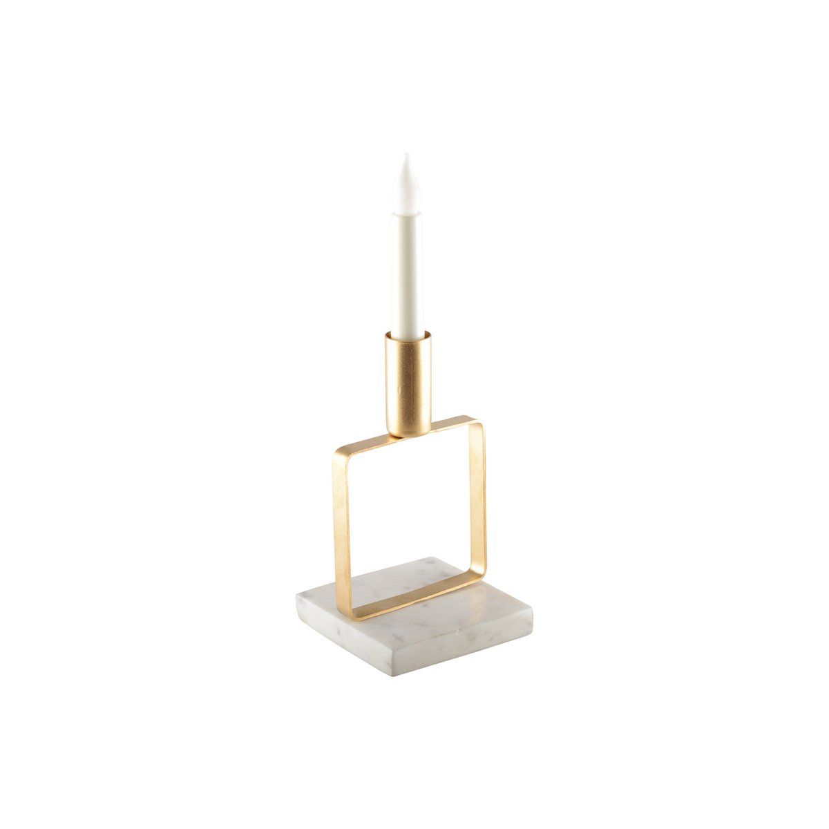 Mat volwassen gouden kandelaar Marble Support H.17 cm