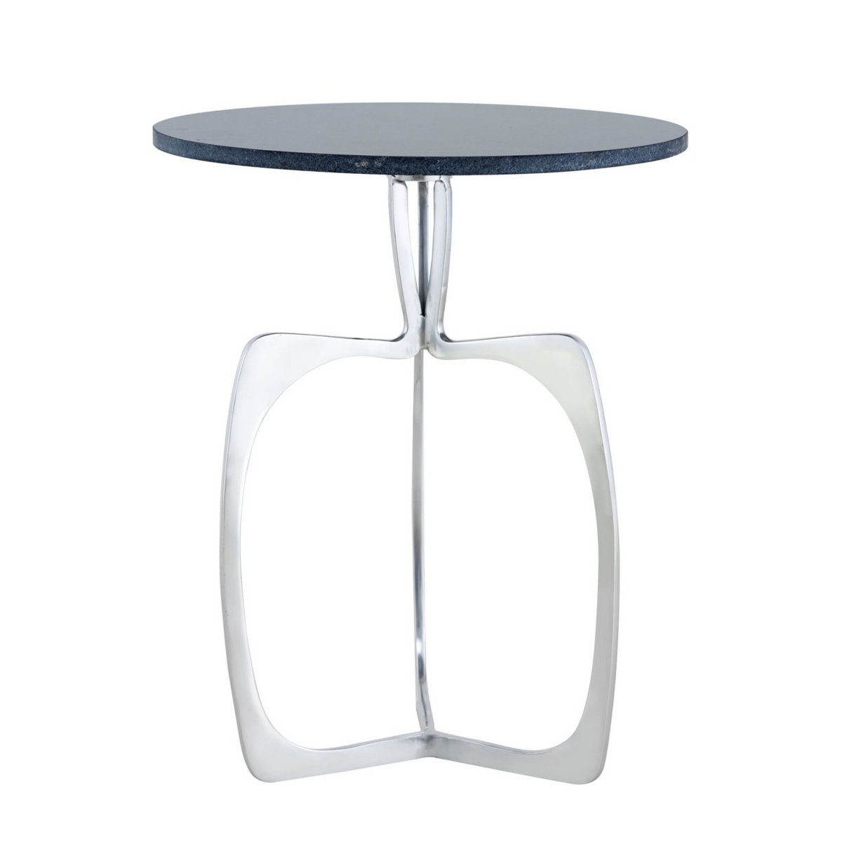 Bijzettafel metaal rond ø 45 x 56 cm siertafel marmer Sohoo frame zilver of goud